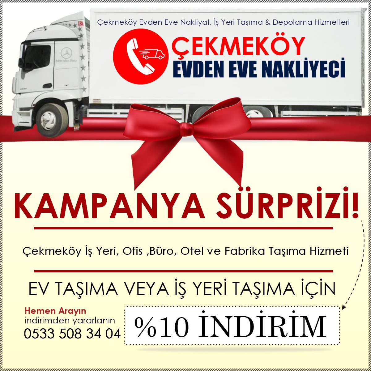 Çekmeköy İş Yeri, Ofis ,Büro, Otel ve Fabrika Taşıma Hizmeti